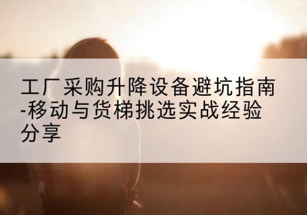 和平区移动式升降机怎么选-工厂采购升降设备避坑指南-移动与货梯挑选实战经验分享