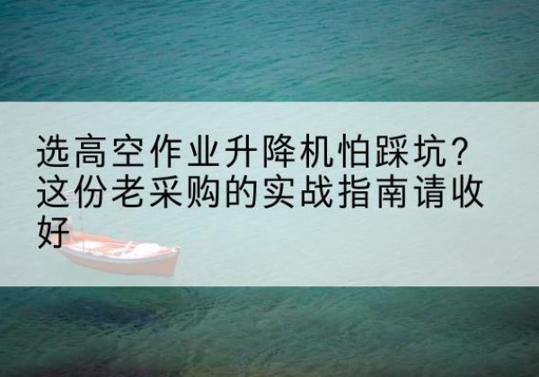 和平区高空作业升降机厂家推荐-选高空作业升降机怕踩坑？这份老采购的实战指南请收好